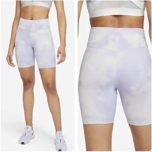 Nike Women’s One Icon Clash 7" Short Mid Rise Purple White NWT Size Small